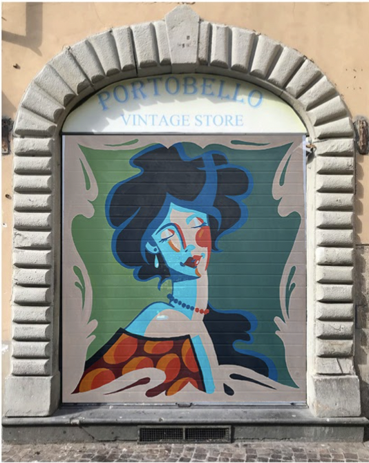 street art a Lucca, #Le donne di Puccini, sentinelle di Lucca